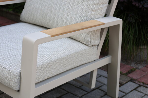 AVH-Collectie Ripasso lounge balkonset verstelbaar 5 delig latte zand aluminium teak AVH-Collectie Ripasso lounge balkonset verstelbaar 5 delig latte zand aluminium teak