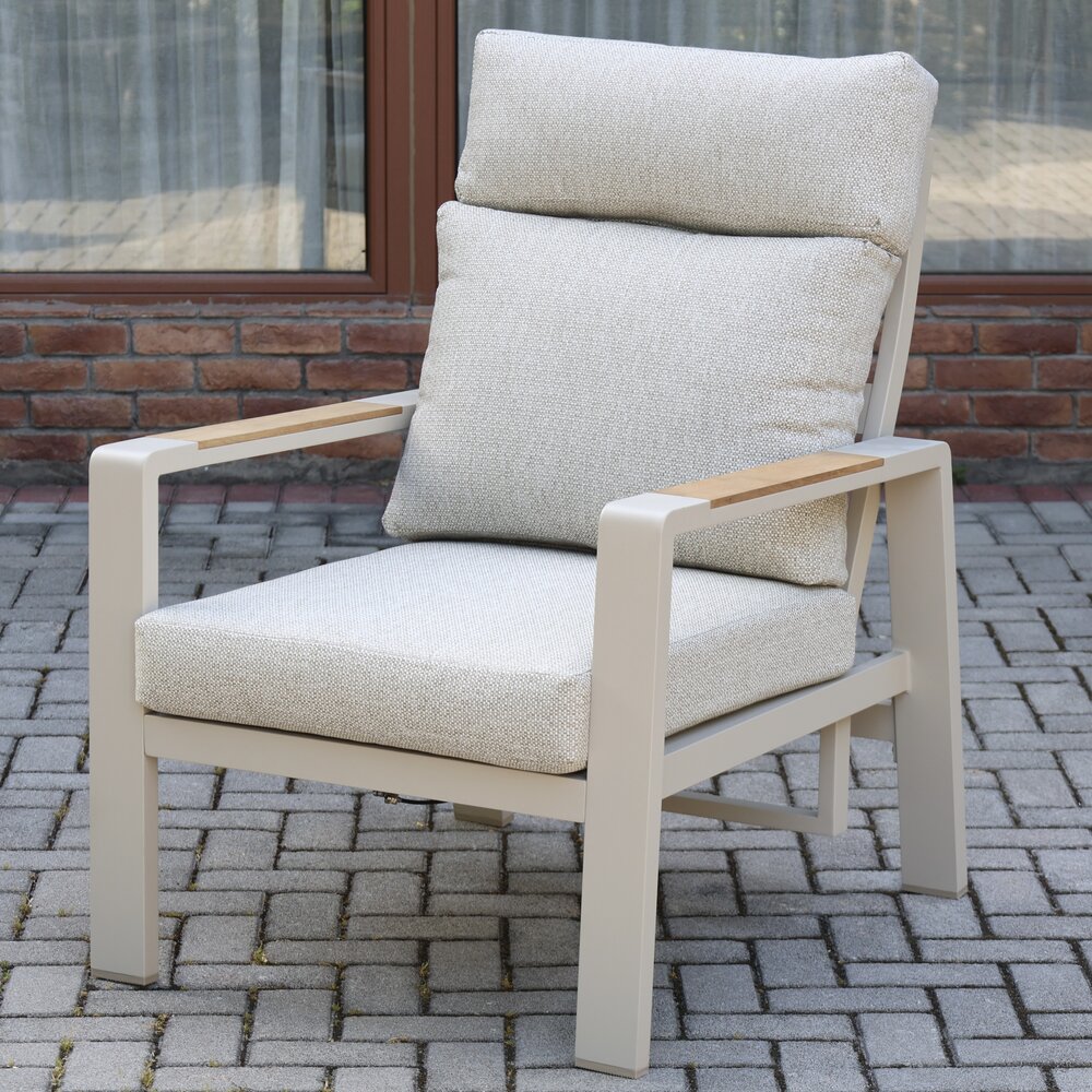 AVH-Collectie Ripasso lounge balkonset verstelbaar 5 delig latte zand aluminium teak AVH-Collectie Ripasso lounge balkonset verstelbaar 5 delig latte zand aluminium teak