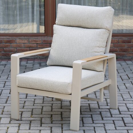 AVH-Collectie Ripasso lounge balkonset verstelbaar 5 delig latte zand aluminium teak AVH-Collectie Ripasso lounge balkonset verstelbaar 5 delig latte zand aluminium teak