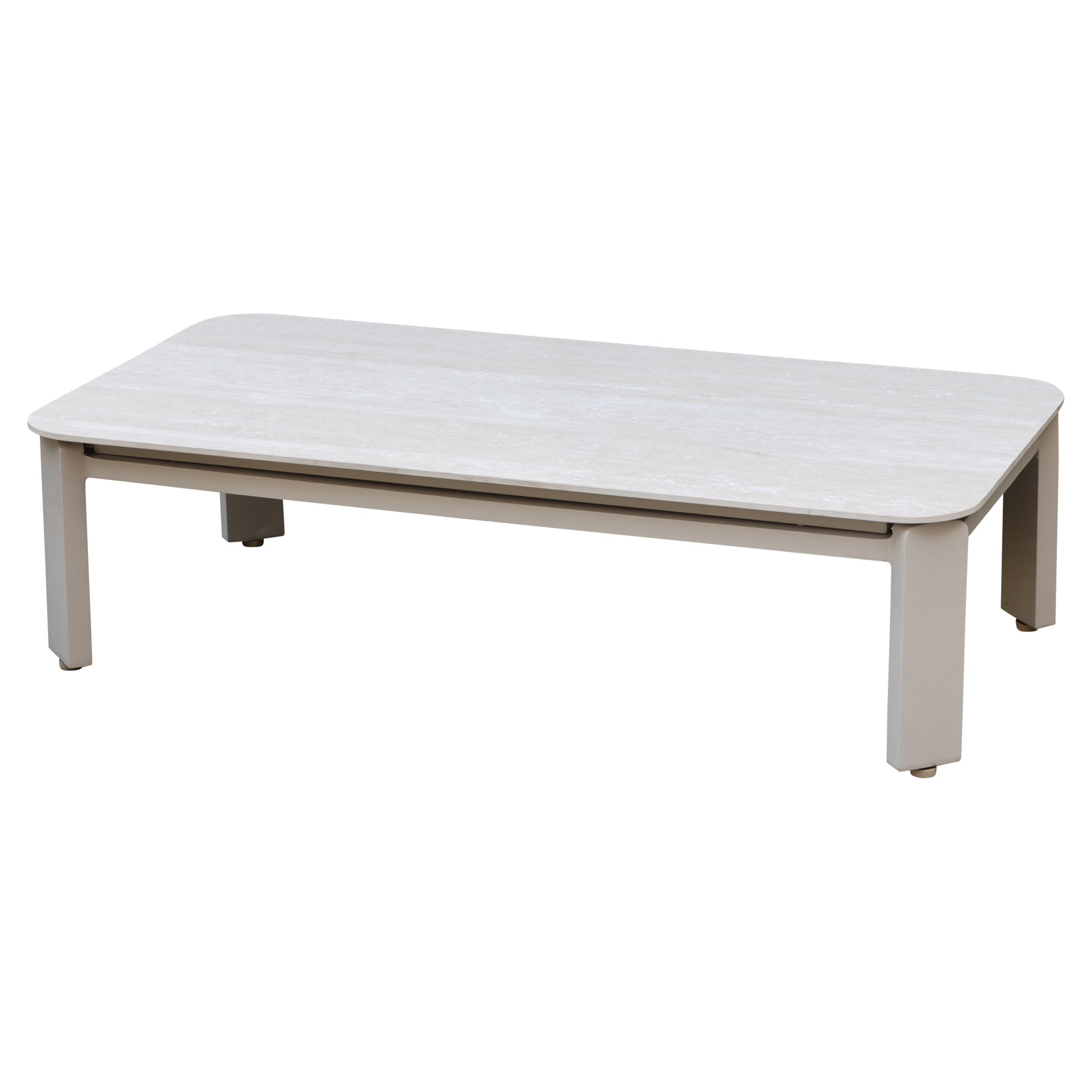 AVH-Collectie Veneto lounge tuintafel latte zand met keramisch blad 116x59xH31 cm