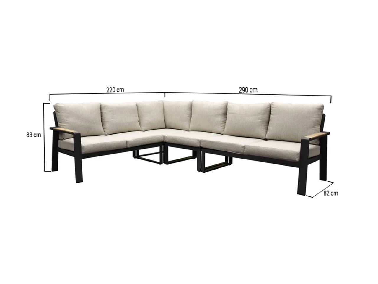 AVH-Collectie Lola hoek loungeset 4-delig aluminium antraciet AVH-Collectie Lola hoek loungeset 4-delig aluminium antraciet