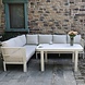 AVH-Collectie Veneto dining hoek loungeset 3 delig aluminium latte zand rope