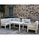 AVH-Collectie Veneto dining hoek loungeset 4 delig aluminium latte zand rope
