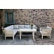 AVH-Collectie Veneto dining hoek loungeset 4 delig aluminium latte zand rope