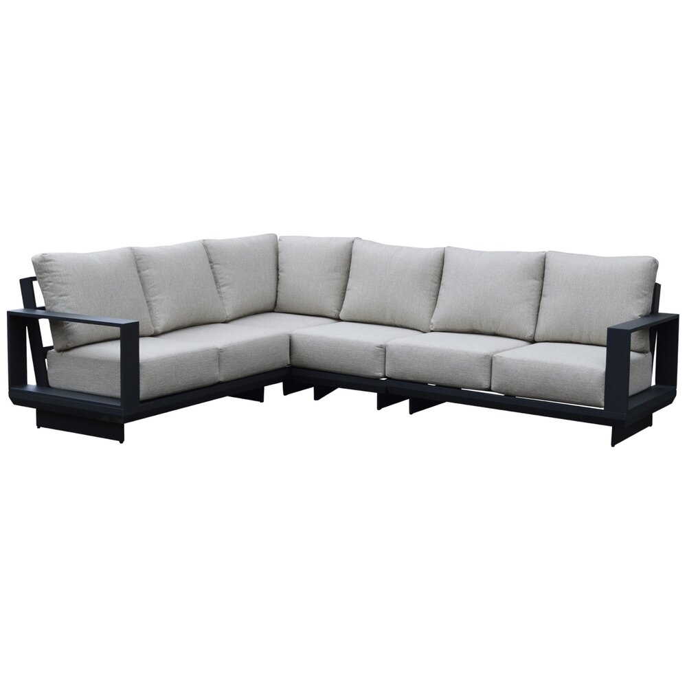 AVH-Collectie Avellino hoek loungeset 4 delig antraciet aluminium soft grey AVH-Collectie Avellino hoek loungeset 4 delig antraciet aluminium soft grey