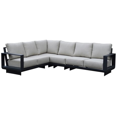 AVH-Collectie Avellino hoek loungeset 4 delig antraciet aluminium soft grey AVH-Collectie Avellino hoek loungeset 4 delig antraciet aluminium soft grey