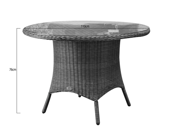 AVH-Collectie Riccione dining tuintafel 110 cm rond antraciet AVH-Collectie Riccione dining tuintafel 110 cm rond antraciet