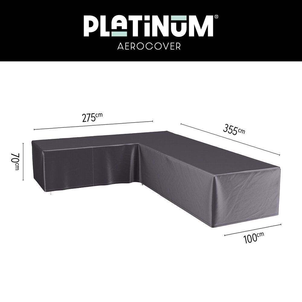 Aerocover Platinum AeroCover Loungesethoes hoekset links 355x275x100xH70 Aerocover Platinum AeroCover Loungesethoes hoekset links 355x275x100xH70