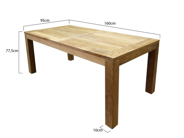 AVH-Collectie Krista dining tuintafel 160x95xH77,5 cm teak AVH-Collectie Krista dining tuintafel 160x95xH77,5 cm teak