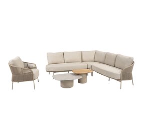 Taste 4SO Florence hoek loungeset 6 delig latte rope Taste 4SO Taste 4SO Florence hoek loungeset 6 delig latte rope Taste 4SO