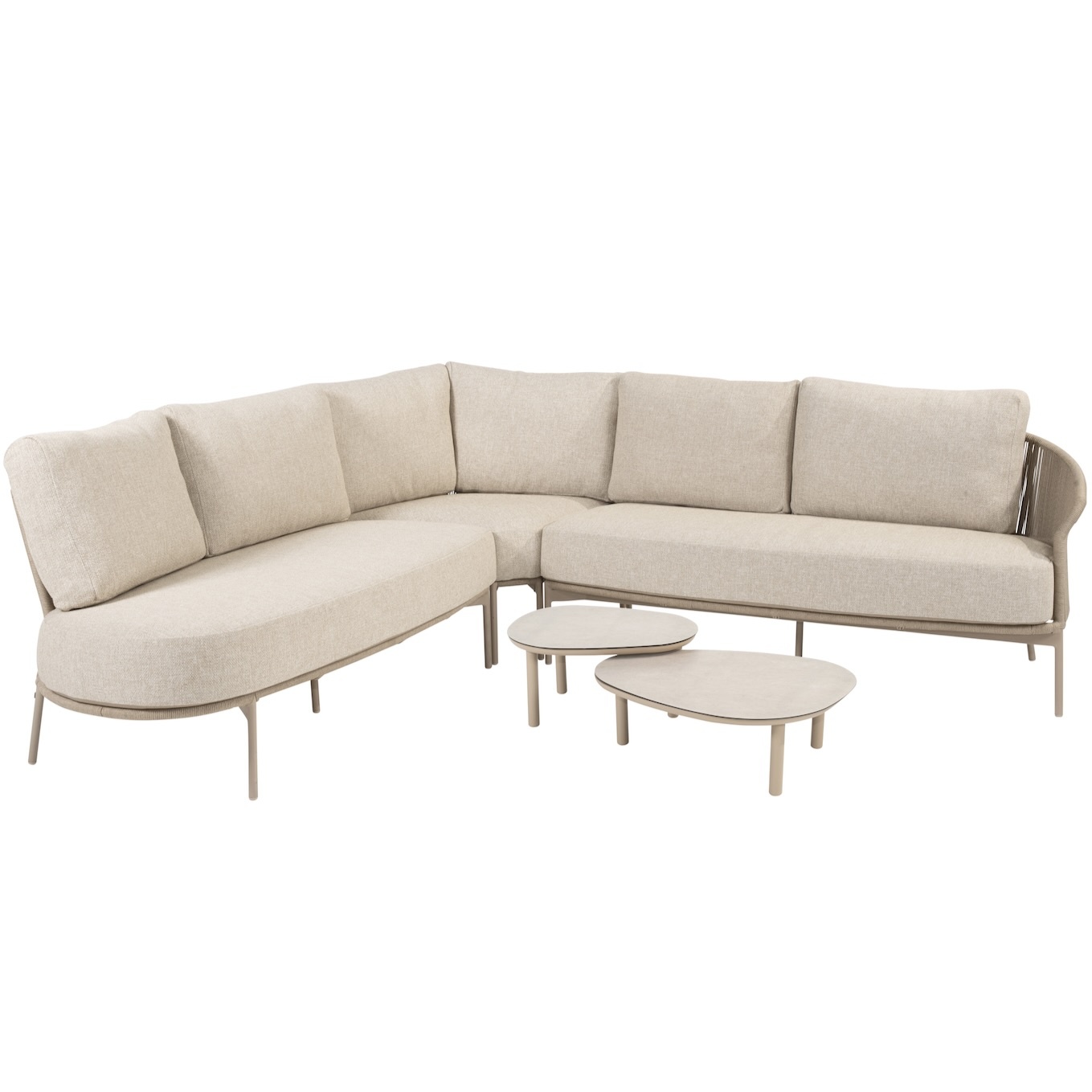 Taste 4SO Florence hoek loungeset 5 delig latte rope 