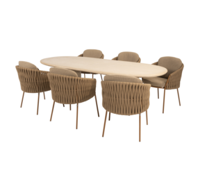 4 Seasons Outdoor Hampton Molina dining tuinset 240x105xH75 cm 7 delig mortex amber 4 Seasons Outdoor 4 Seasons Outdoor Hampton Molina dining tuinset 240x105xH75 cm 7 delig mortex amber 4 Seasons Outdoor