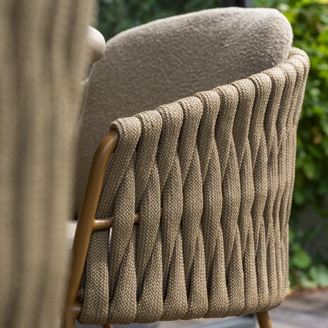 4 Seasons Outdoor Colorado Molina dining tuinset 160xH75 cm rond 7 delig keramiek amber 4 Seasons Outdoor