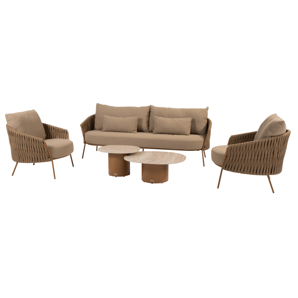 4 Seasons Outdoor Sofie Molina stoel bank loungeset 5 delig keramiek amber 4 Seasons Outdoor