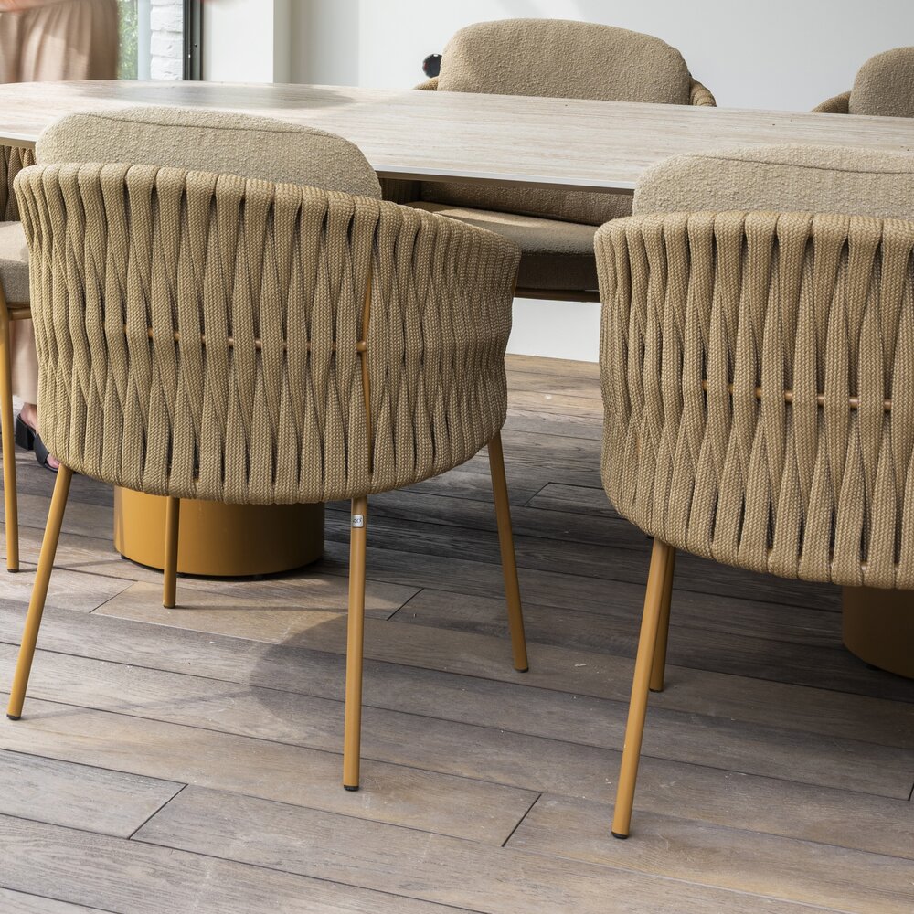 4 Seasons Outdoor Hampton Molina dining tuinset 160xH75 cm rond 7 delig mortex amber 4 Seasons Outdoor 4 Seasons Outdoor Hampton Molina dining tuinset 160xH75 cm rond 7 delig mortex amber 4 Seasons Outdoor