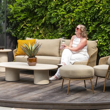 4 Seasons Outdoor Hampton Molina stoel bank loungeset 5 delig mortex amber 4 Seasons Outdoor