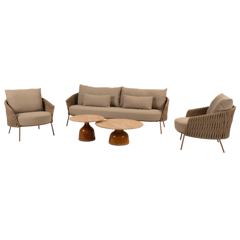 4 Seasons Outdoor June Molina stoel bank loungeset 5 delig teak amber 4 Seasons Outdoor