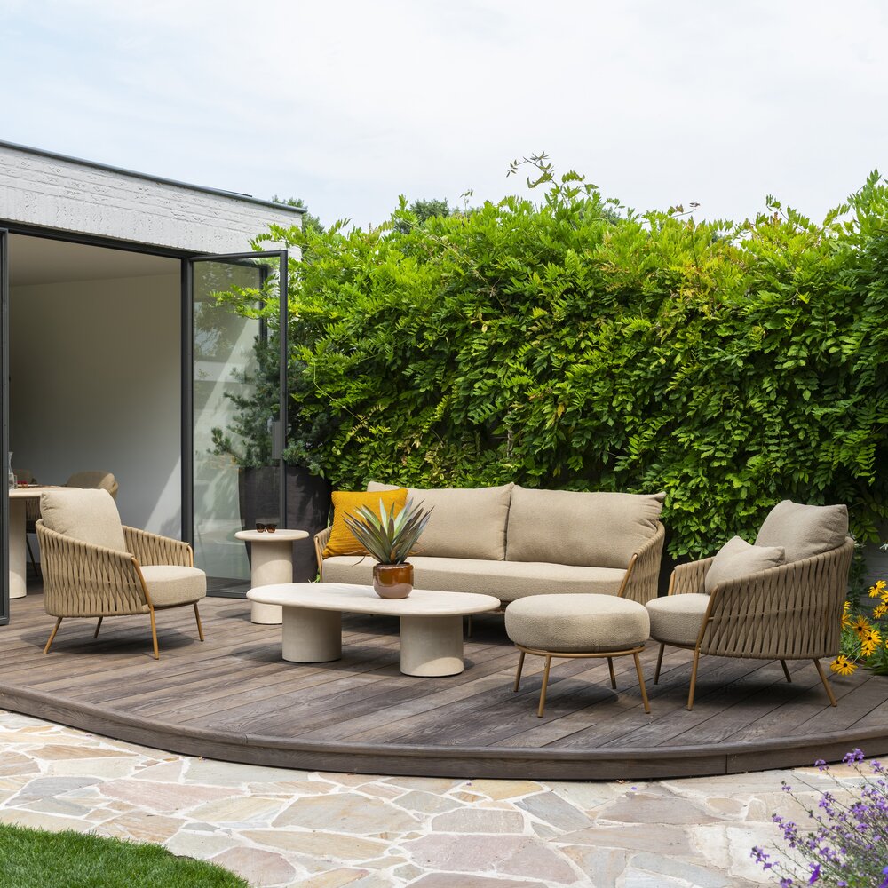 4 Seasons Outdoor Hampton Molina stoel bank loungeset 5 delig mortex amber 4 Seasons Outdoor