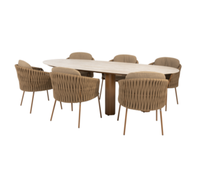 4 Seasons Outdoor Estate Molina dining tuinset 240x105xH75 cm 7 delig keramiek amber 4 Seasons Outdoor 4 Seasons Outdoor Estate Molina dining tuinset 240x105xH75 cm 7 delig keramiek amber 4 Seasons Outdoor