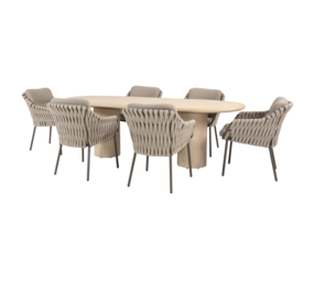 4 Seasons Outdoor Hampton Montera dining tuinset 240x105xH75 cm 7 delig mortex terre 4 Seasons Outdoor 4 Seasons Outdoor Hampton Montera dining tuinset 240x105xH75 cm 7 delig mortex terre 4 Seasons Outdoor