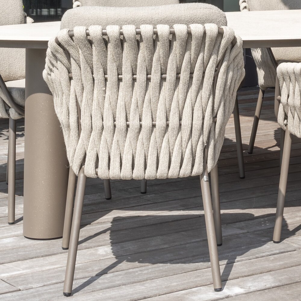 4 Seasons Outdoor Hampton Montera dining tuinset 240x105xH75 cm 7 delig mortex terre 4 Seasons Outdoor