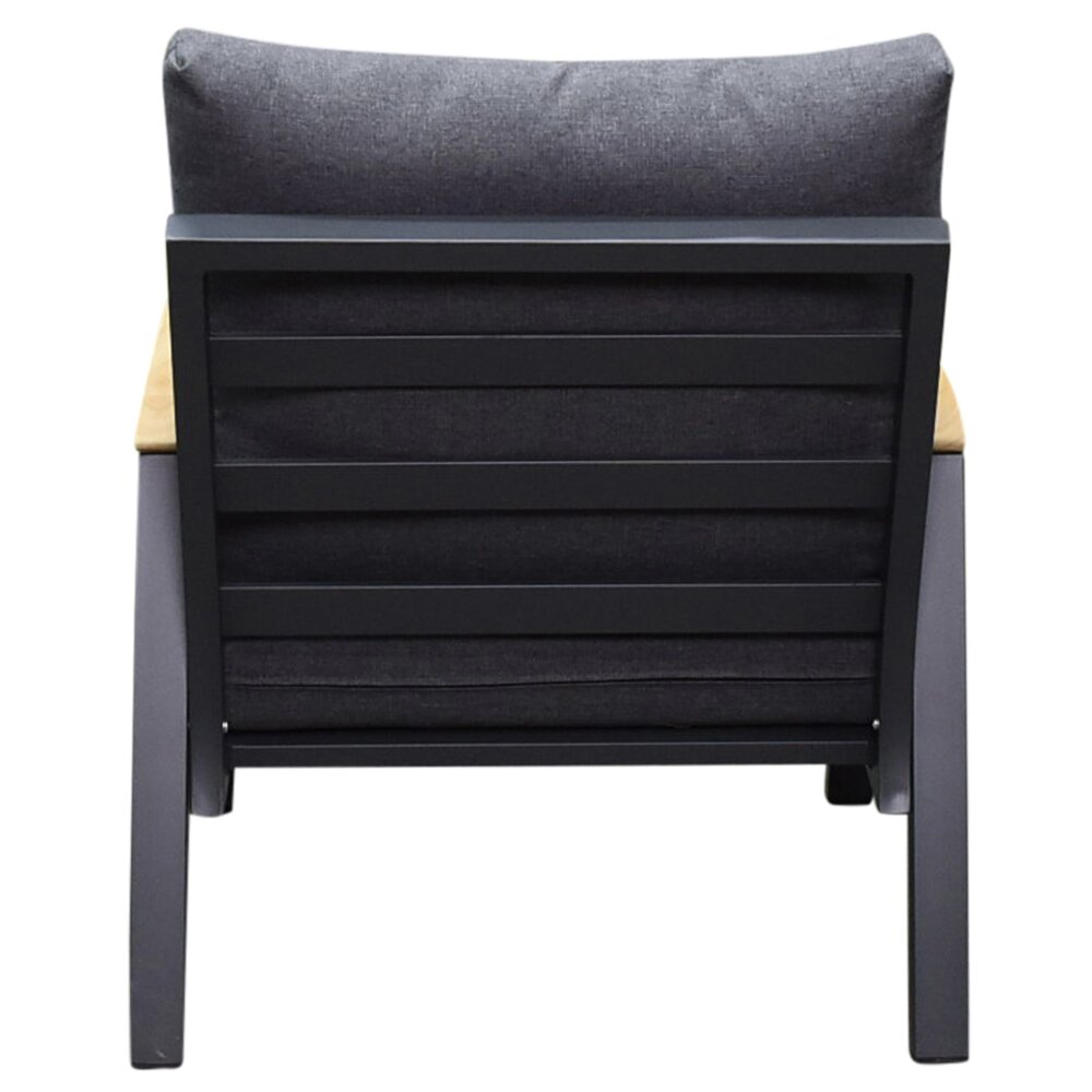 AVH-Collectie Showroommodel Montenegro stoel-bank loungeset 4-delig antraciet aluminium AVH-Collectie Showroommodel Montenegro stoel-bank loungeset 4-delig antraciet aluminium