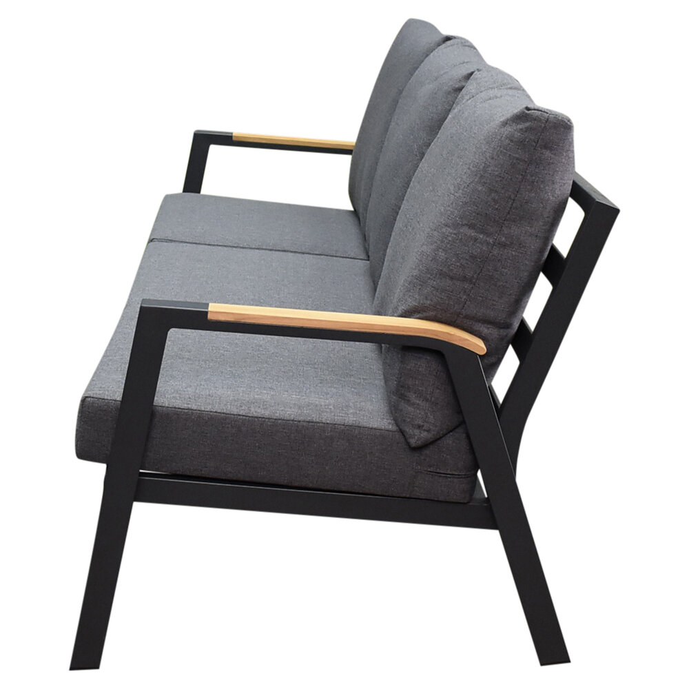 AVH-Collectie Showroommodel Montenegro stoel-bank loungeset 4-delig antraciet aluminium AVH-Collectie Showroommodel Montenegro stoel-bank loungeset 4-delig antraciet aluminium