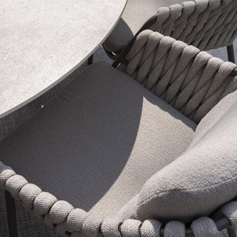 4 Seasons Outdoor Hampton Montera dining tuinset 160xH75 cm rond 7 delig mortex terre 4 Seasons Outdoor