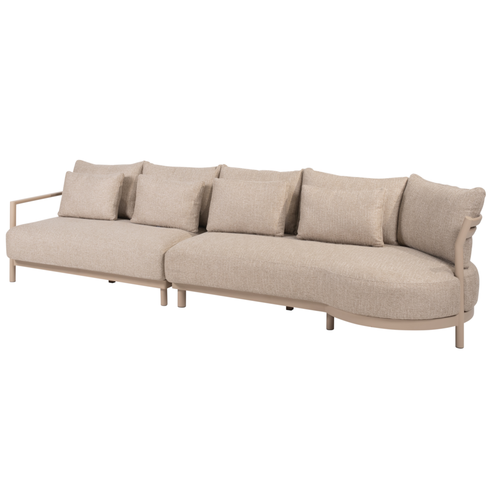 4 Seasons Outdoor Mykonos modulaire chaise longue loungeset 2 delig latte 4 Seasons Outdoor