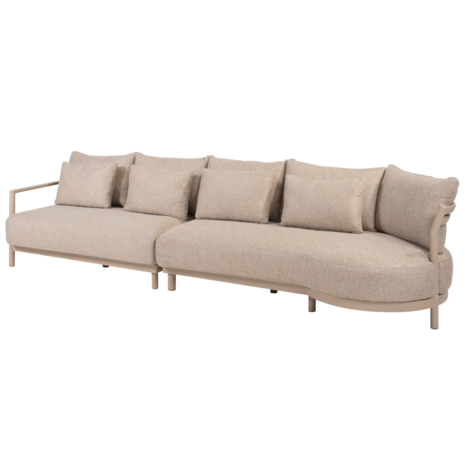 4 Seasons Outdoor Mykonos modulaire chaise longue loungeset 2 delig latte 4 Seasons Outdoor