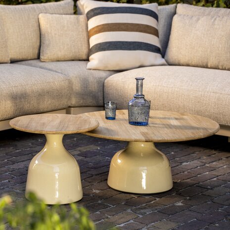 4 Seasons Outdoor June Mykonos modulaire hoek loungeset 6 delig teak latte 4 Seasons Outdoor