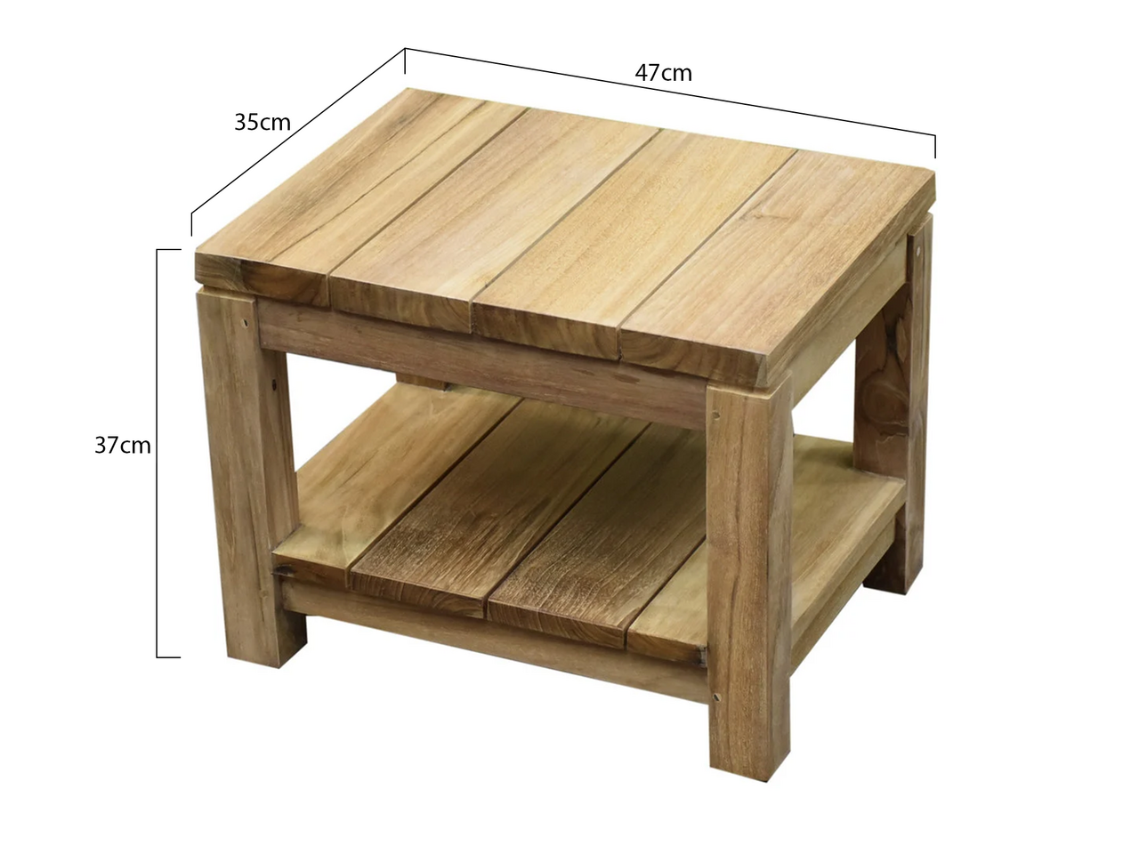 AVH-Collectie Canadian bijzettafel 35x47xH37 cm teak AVH-Collectie Canadian bijzettafel 35x47xH37 cm teak