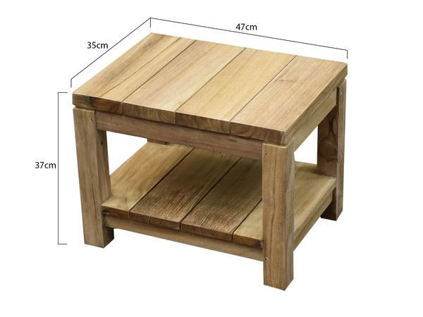 AVH-Collectie Canadian bijzettafel 35x47xH37 cm teak AVH-Collectie Canadian bijzettafel 35x47xH37 cm teak