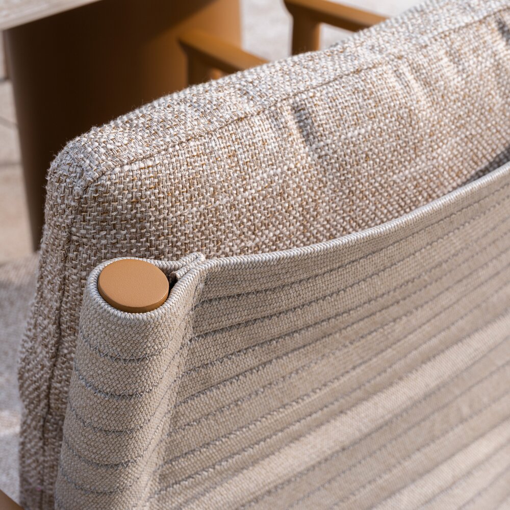 4 Seasons Outdoor Colorado Safina dining tuinset 160xH75 cm rond 7 delig keramiek amber 4 Seasons Outdoor