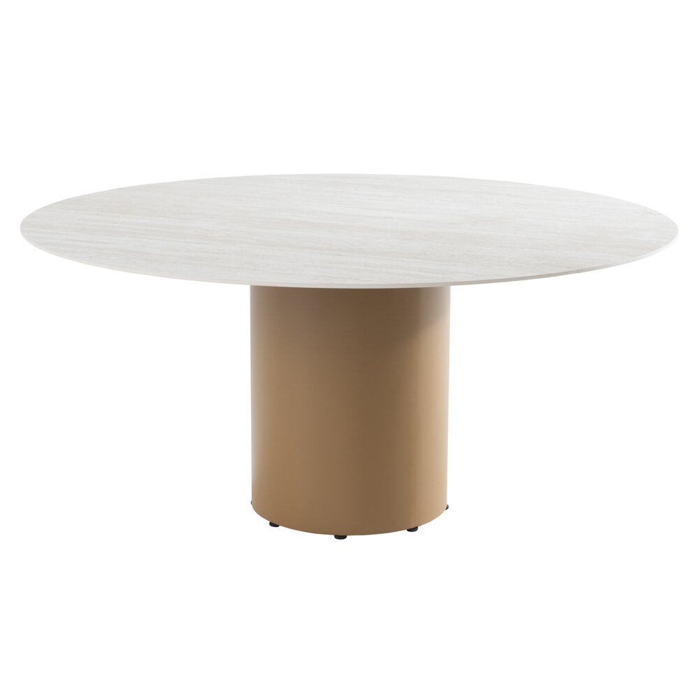4 Seasons Outdoor Colorado Safina dining tuinset 160xH75 cm rond 7 delig keramiek amber 4 Seasons Outdoor