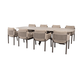 4 Seasons Outdoor Prado Savanne dining tuinset 300x110xH75 cm 9 delig keramiek terre 4 Seasons Outdoor 4 Seasons Outdoor Prado Savanne dining tuinset 300x110xH75 cm 9 delig keramiek terre 4 Seasons Outdoor