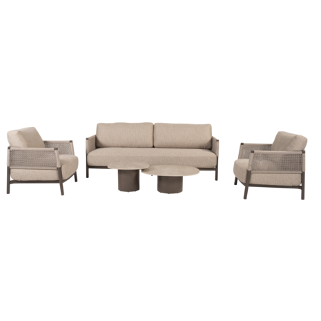 4 Seasons Outdoor Sofie Savanne stoel bank loungeset 5 delig keramiek terre 4 Seasons Outdoor