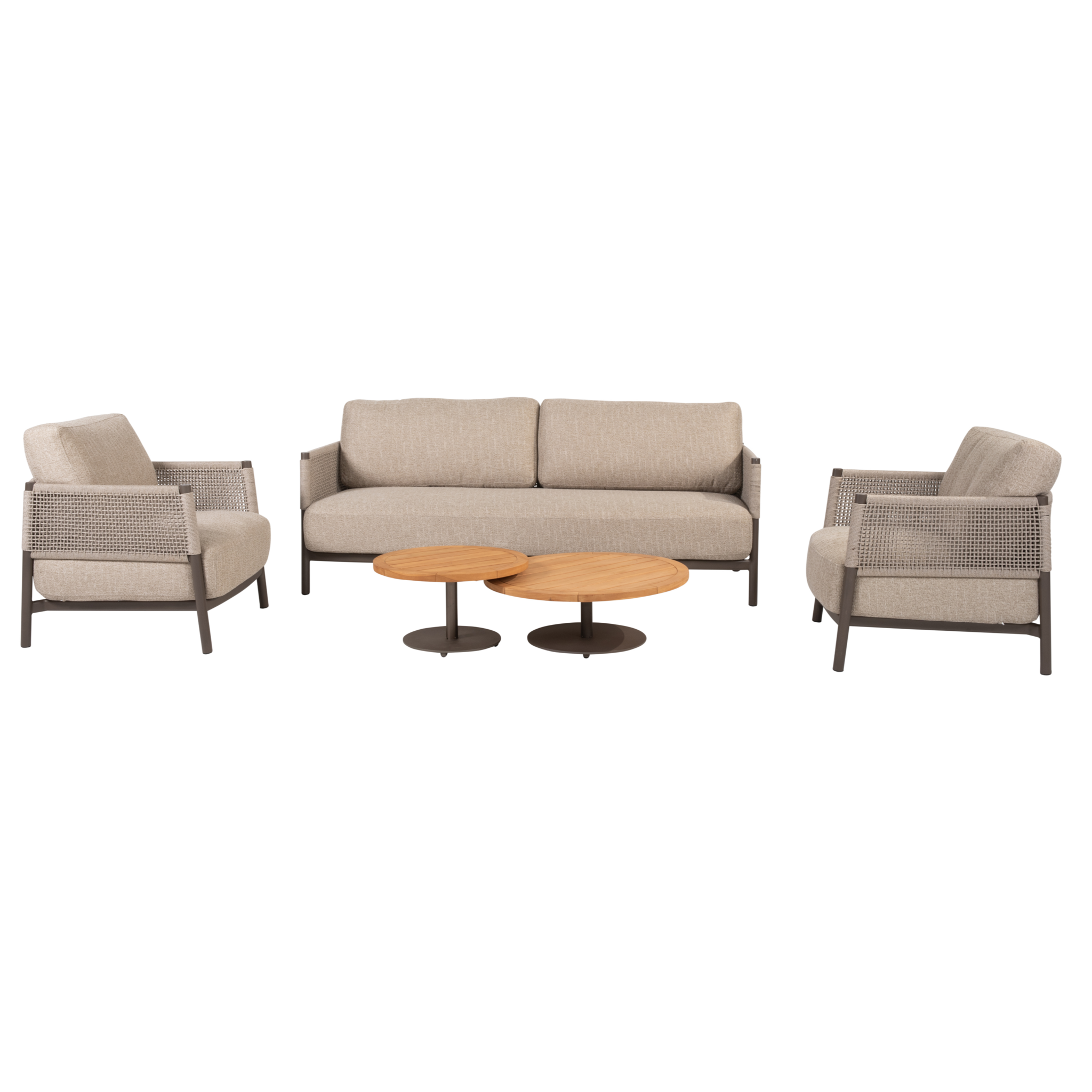 4 Seasons Outdoor Volta Savanne stoel bank loungeset 5 delig teak terre 