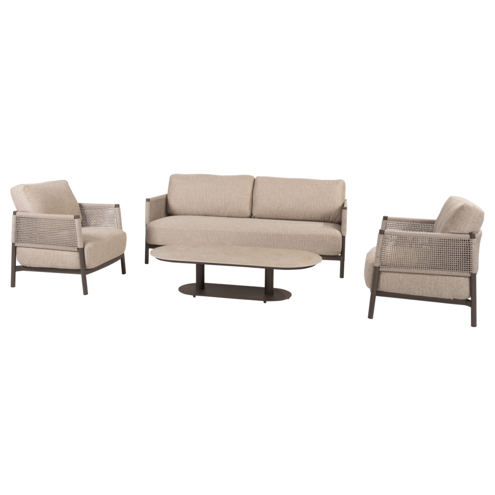 4 Seasons Outdoor Boaz Savanne stoel bank loungeset 4 delige keramiek terre 4 Seasons Outdoor