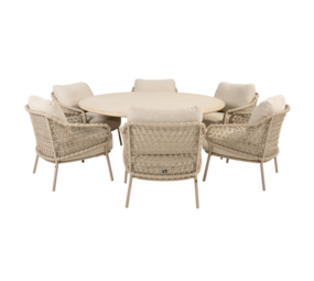 4 Seasons Outdoor Hampton Sardinia low dining tuinset 160xH69 cm mortex latte 4 Seasons Outdoor 4 Seasons Outdoor Hampton Sardinia low dining tuinset 160xH69 cm mortex latte 4 Seasons Outdoor