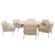 4 Seasons Outdoor Hampton Sardinia low dining tuinset 160xH69 cm mortex latte 4 Seasons Outdoor