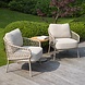 4 Seasons Outdoor Hampton Sardinia low dining tuinset 160xH69 cm mortex latte 4 Seasons Outdoor