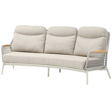 AVH-Collectie Monza lounge 3-zitsbank aluminium latte