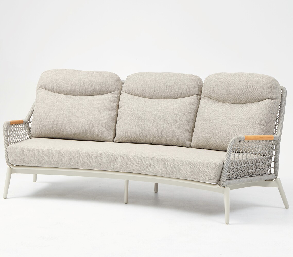 AVH-Collectie Monza lounge 3-zitsbank aluminium latte