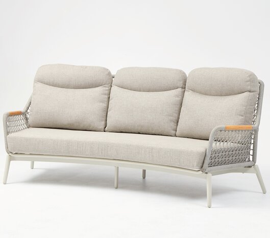 AVH-Collectie Monza lounge 3-zitsbank aluminium latte