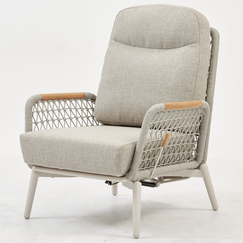 AVH-Collectie Monza verstelbare lounge tuinstoel aluminium latte AVH-Collectie Monza verstelbare lounge tuinstoel aluminium latte