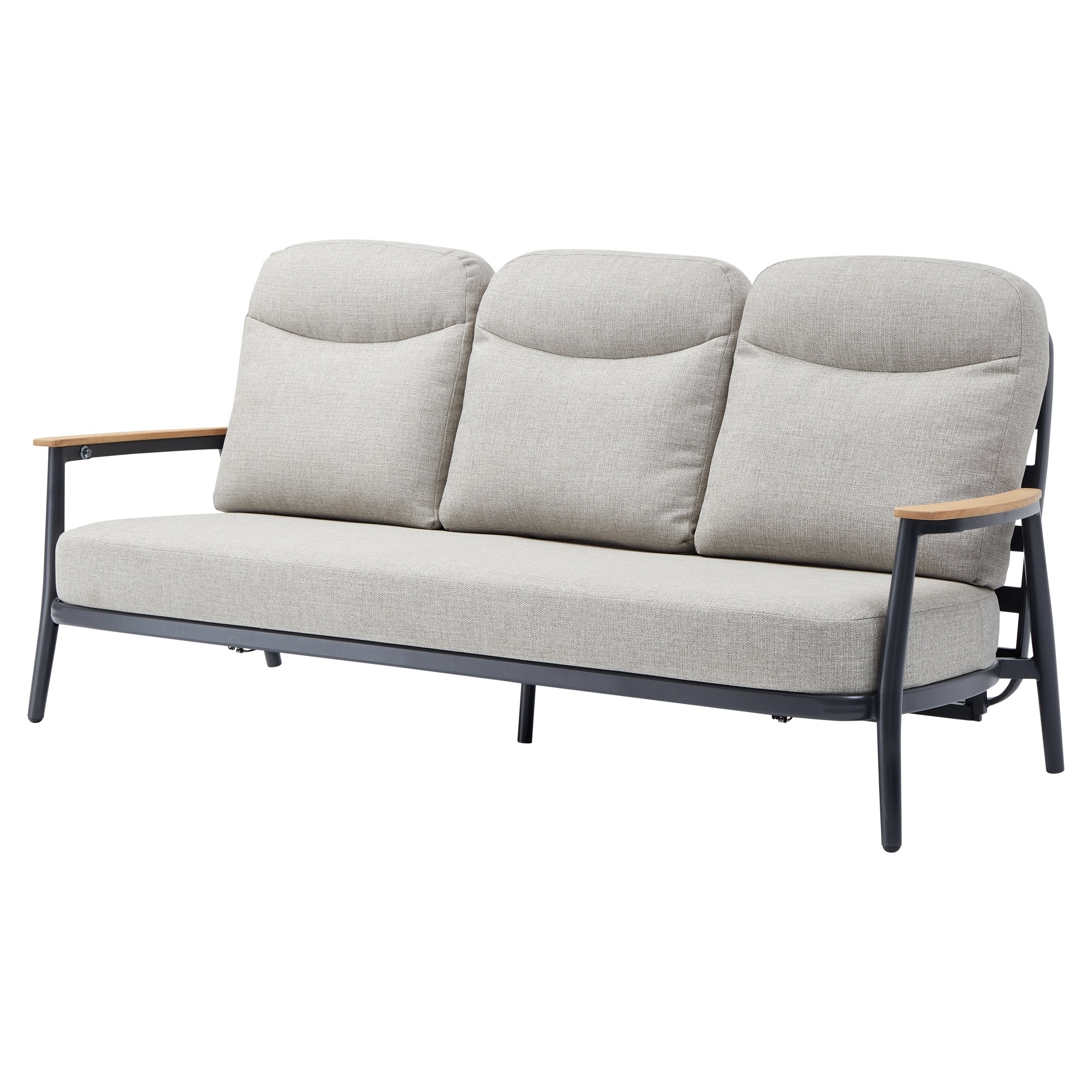 AVH-Collectie Savanna verstelbare 3-zitsbank aluminium antraciet