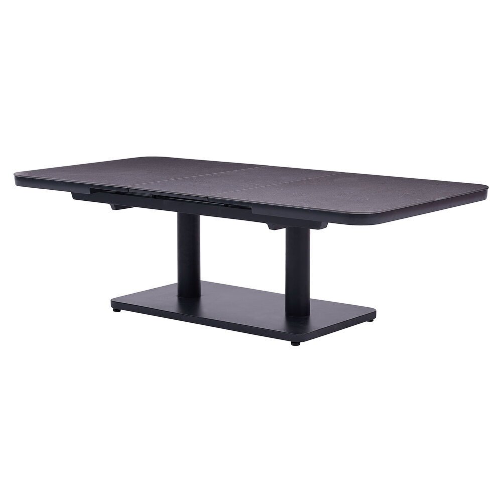 AVH-Collectie Savanna lounge dining tuintafel uitschuifbaar 140-180x90xH54-75.5 cm in hoogte verstelbaar aluminium antraciet AVH-Collectie Savanna lounge dining tuintafel uitschuifbaar 140-180x90xH54-75.5 cm in hoogte verstelbaar aluminium antraciet