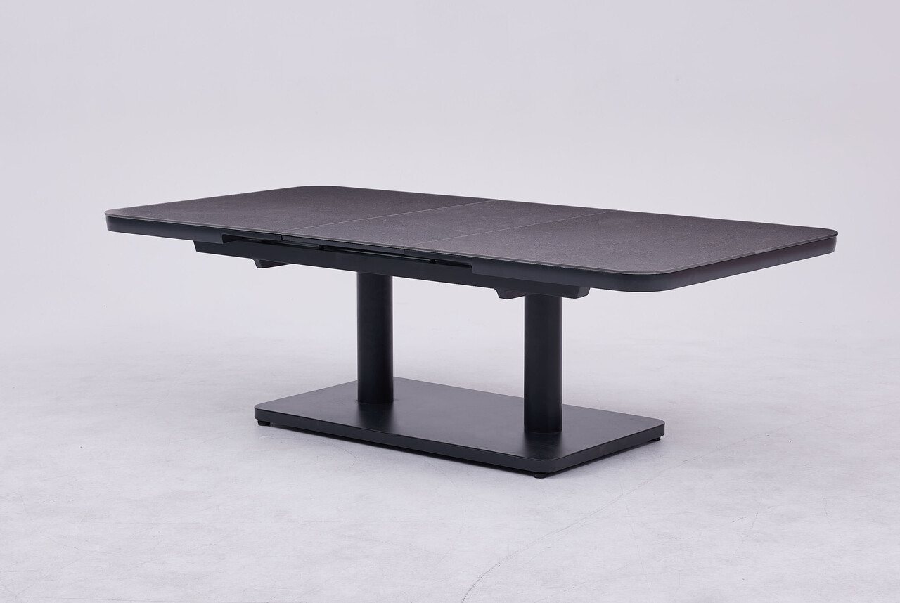 AVH-Collectie Savanna verstelbare loungeset 4 delig antraciet aluminium