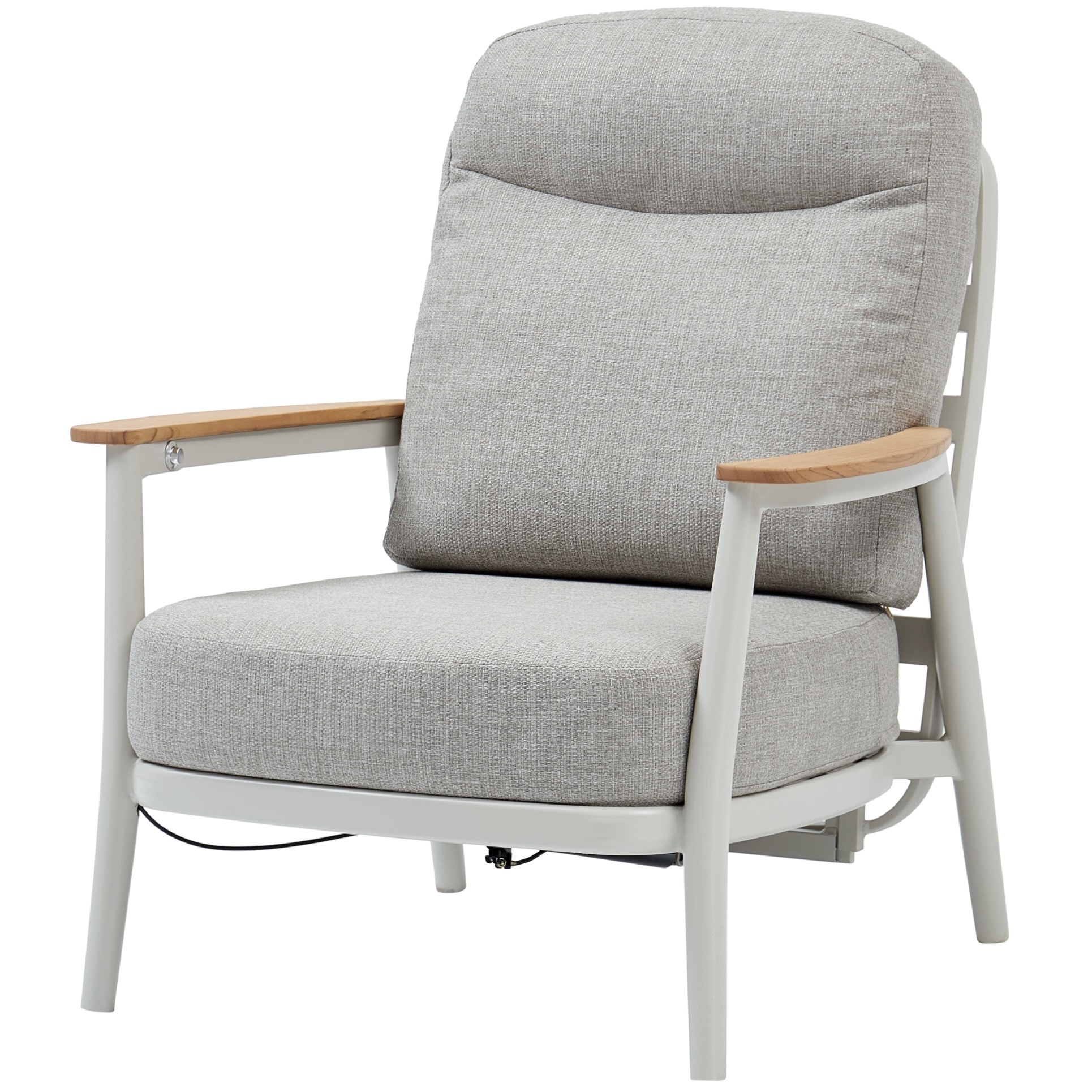 AVH-Collectie Savanna verstelbare lounge tuinstoel aluminium latte